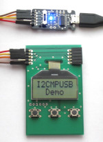 Control 8x2 LCD with ST7032 controller with I2C-MP-USB