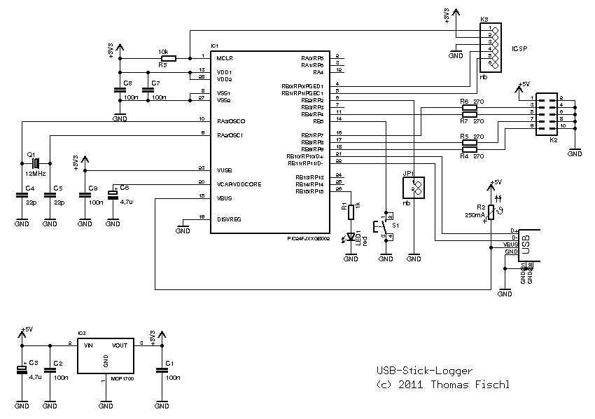 USBStickLogger Schematic