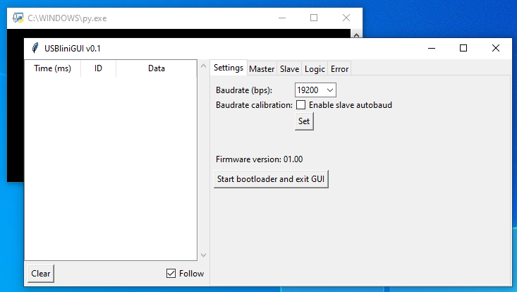Running USBliniGUI on Windows 10